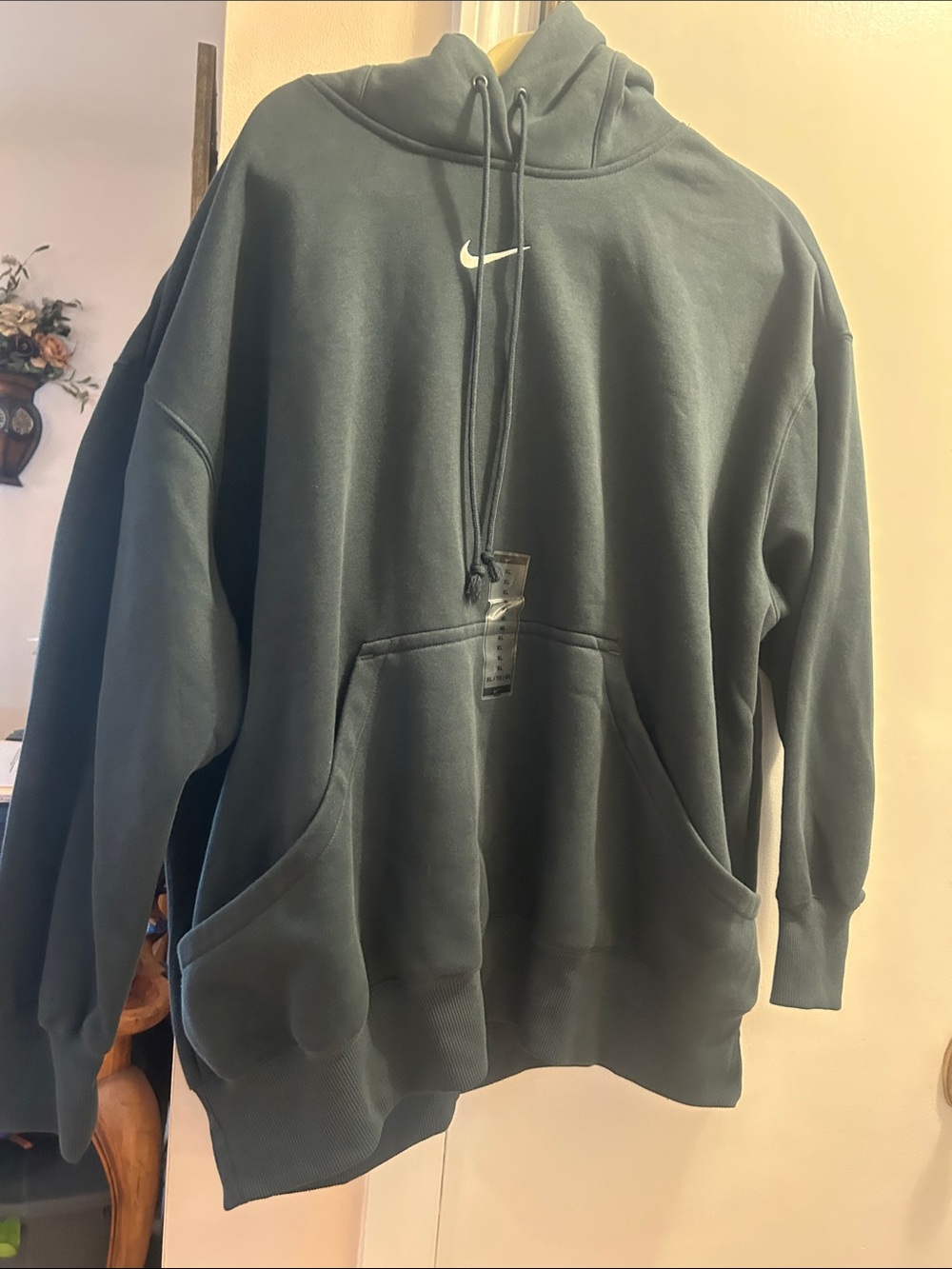Nike Hoodie in Forest Green with White Swoosh